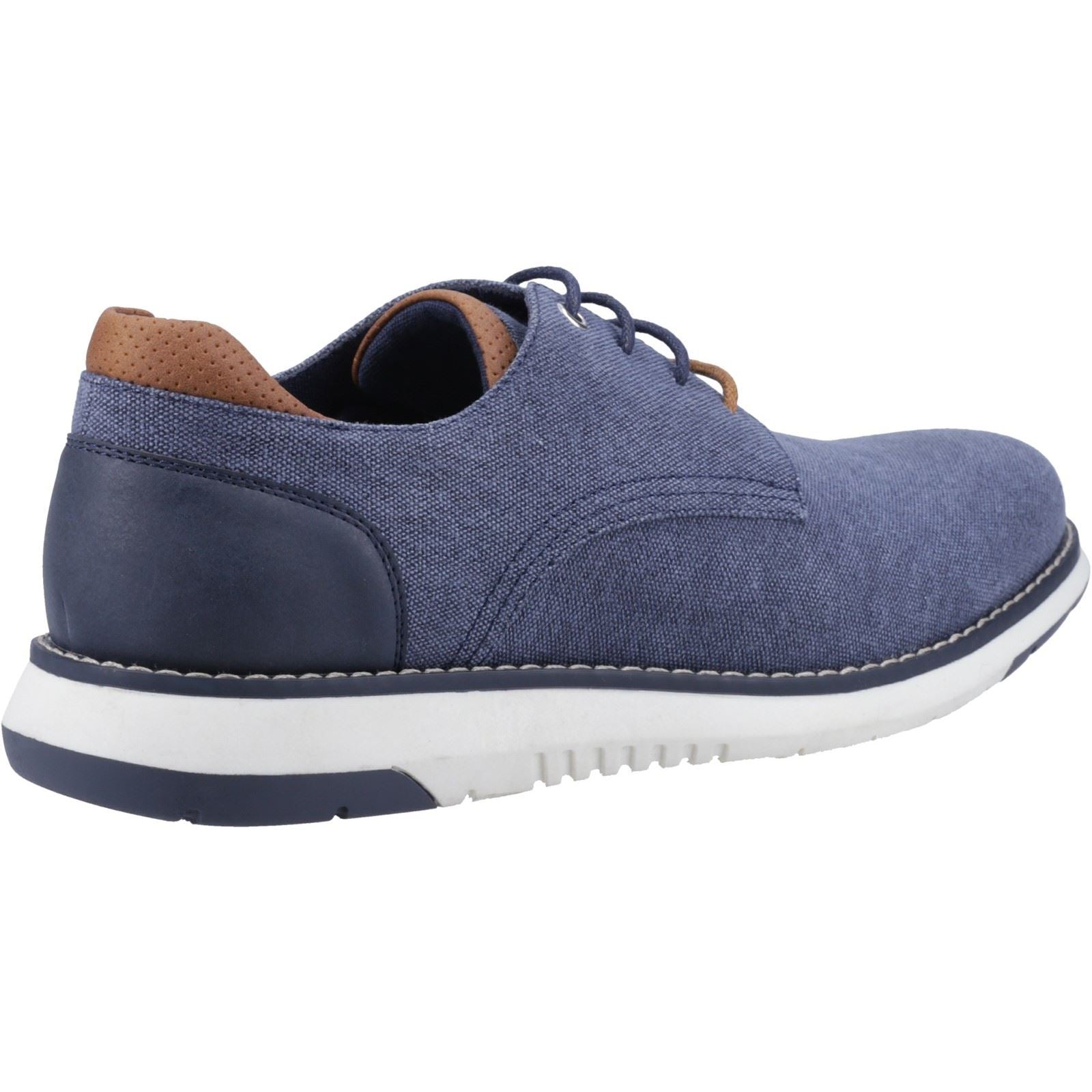 Hush Puppies Bruce Chaussures À Lacets En Toile Pour Hommes, Bleu Marine