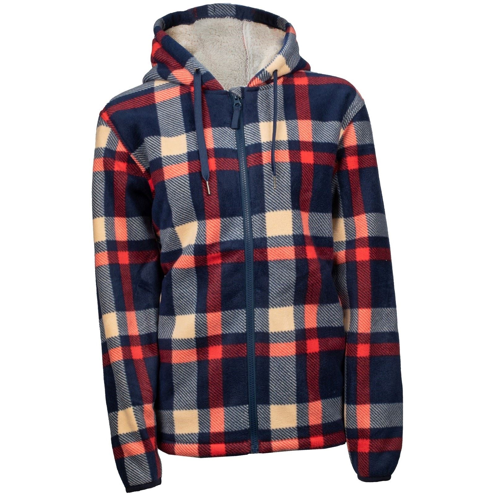 Hard Yakka Check Zoodie Sweat À Capuche Bleu En Polyester Pour Femmes