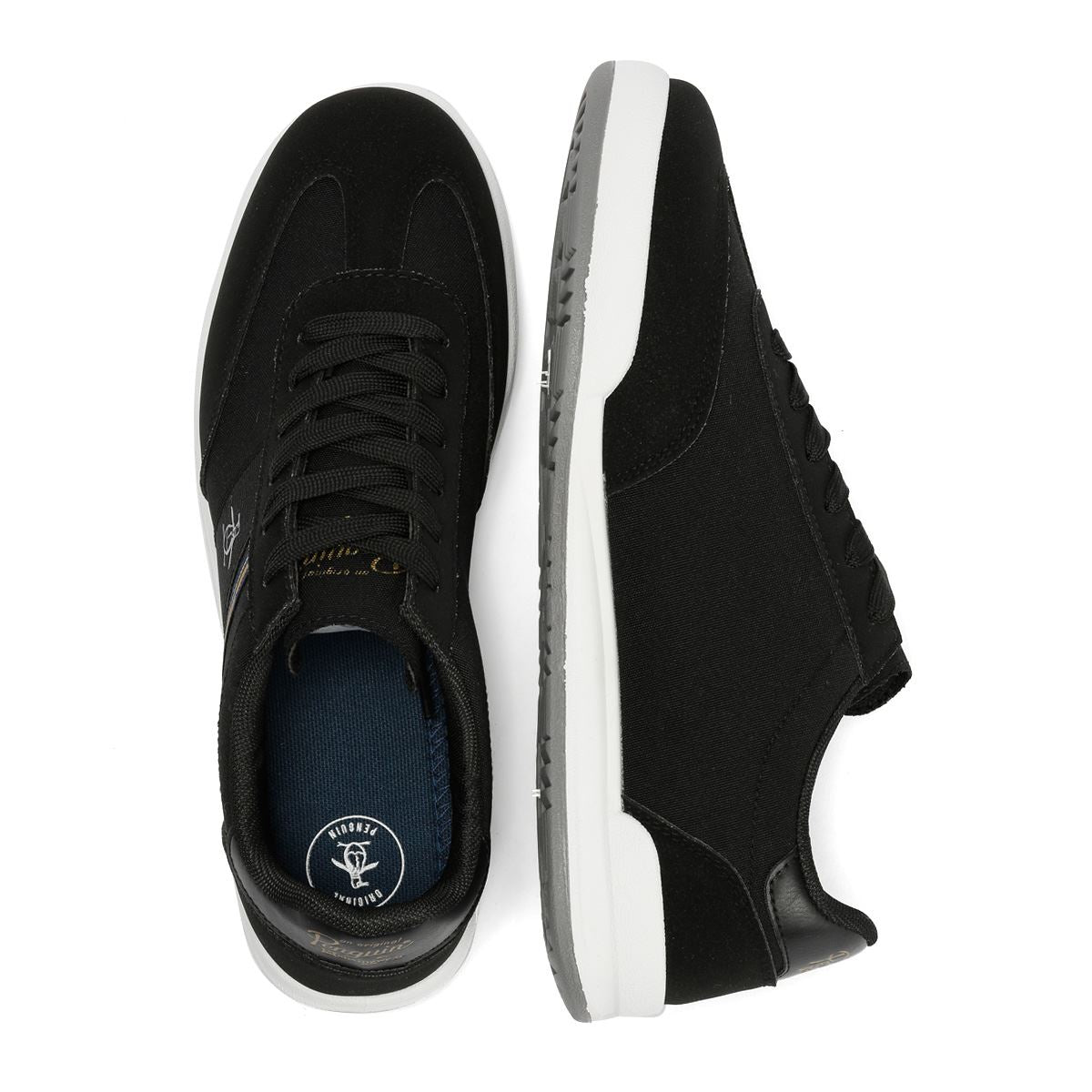 Penguin Gaz Baskets Noires Pour Hommes
