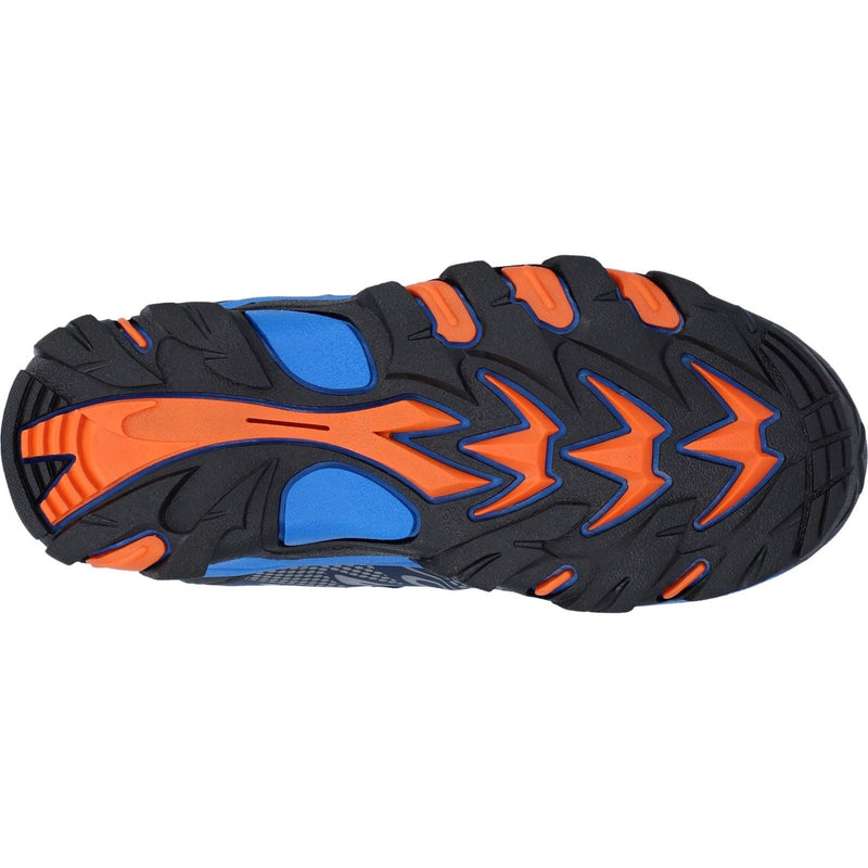 Hi-Tec Blackout Mid Chaussures De Randonnée En Softshell Pour Garçons En Polyester Bleu Marine/orange/bleu Lac