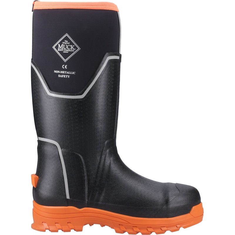 Muck Boots Grit S5 Bottes En Caoutchouc Pour Homme Noir/Orange
