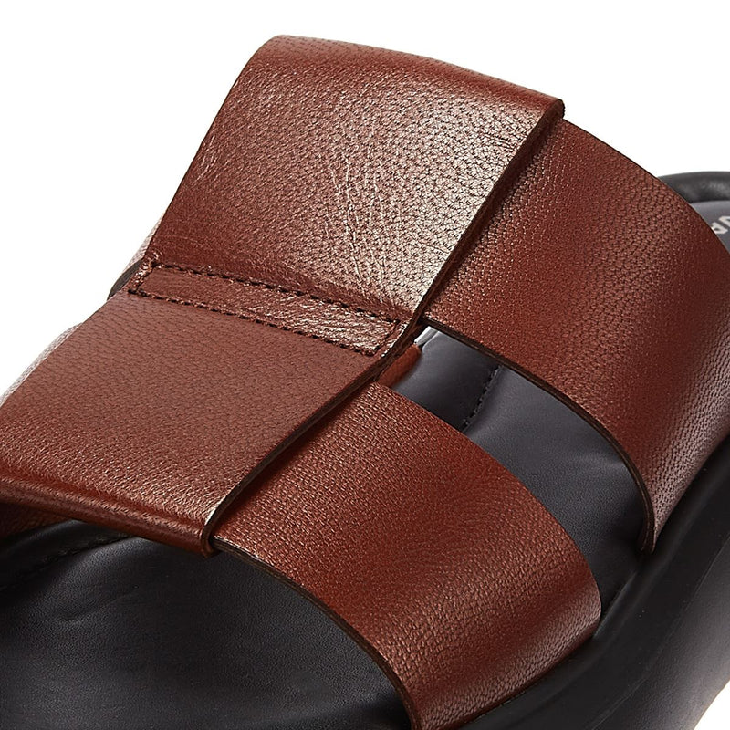 Vagabond Blenda Fish Mule en cuir Cognac Sandales pour femmes marron