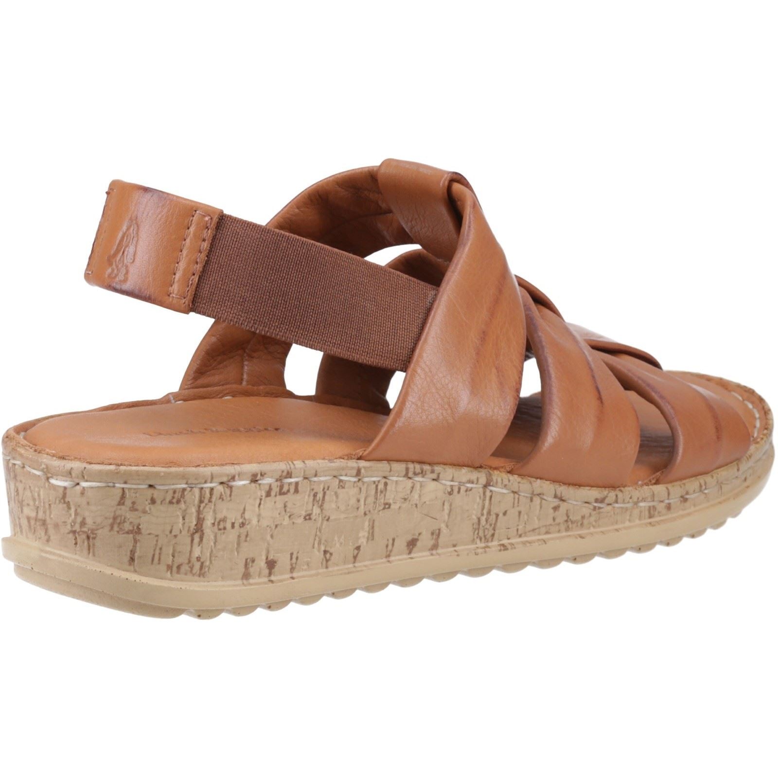 Hush Puppies Eden Gladiator Sandales En Cuir Pour Femme Couleur Tan