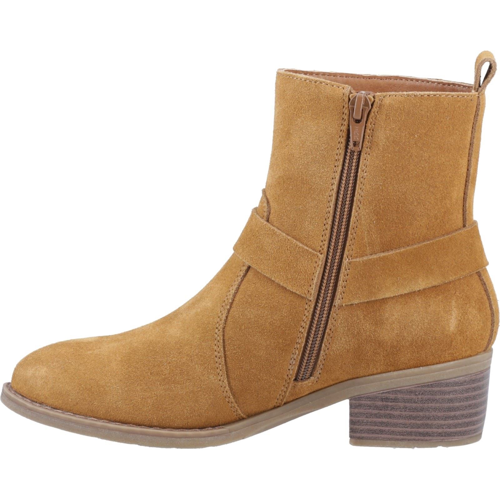 Hush Puppies Iria Femmes Suède Bottines À Talons Beige