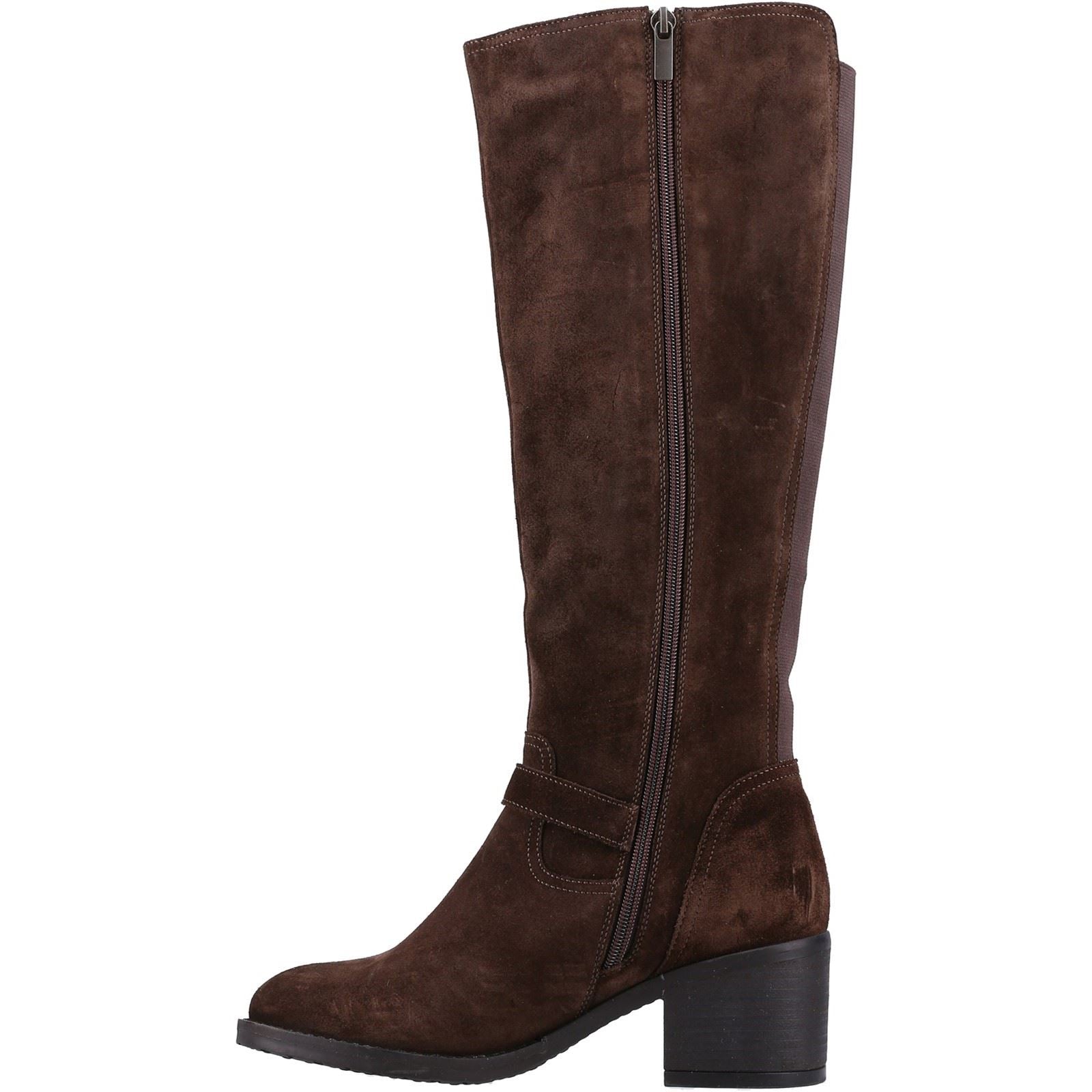 Hush Puppies Heidi Bottes En Daim Marron Pour Femmes