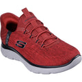 Skechers Summits Key Pace Sneakers En Textile Pour Hommes, Rouge/Noir