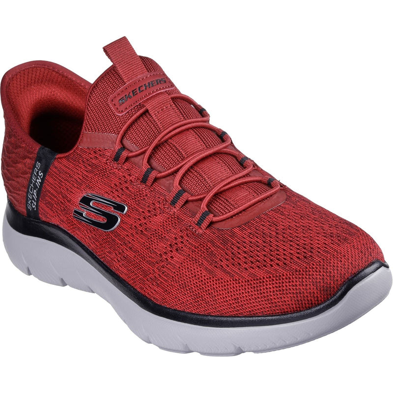 Skechers Summits Key Pace Sneakers En Textile Pour Hommes, Rouge/Noir