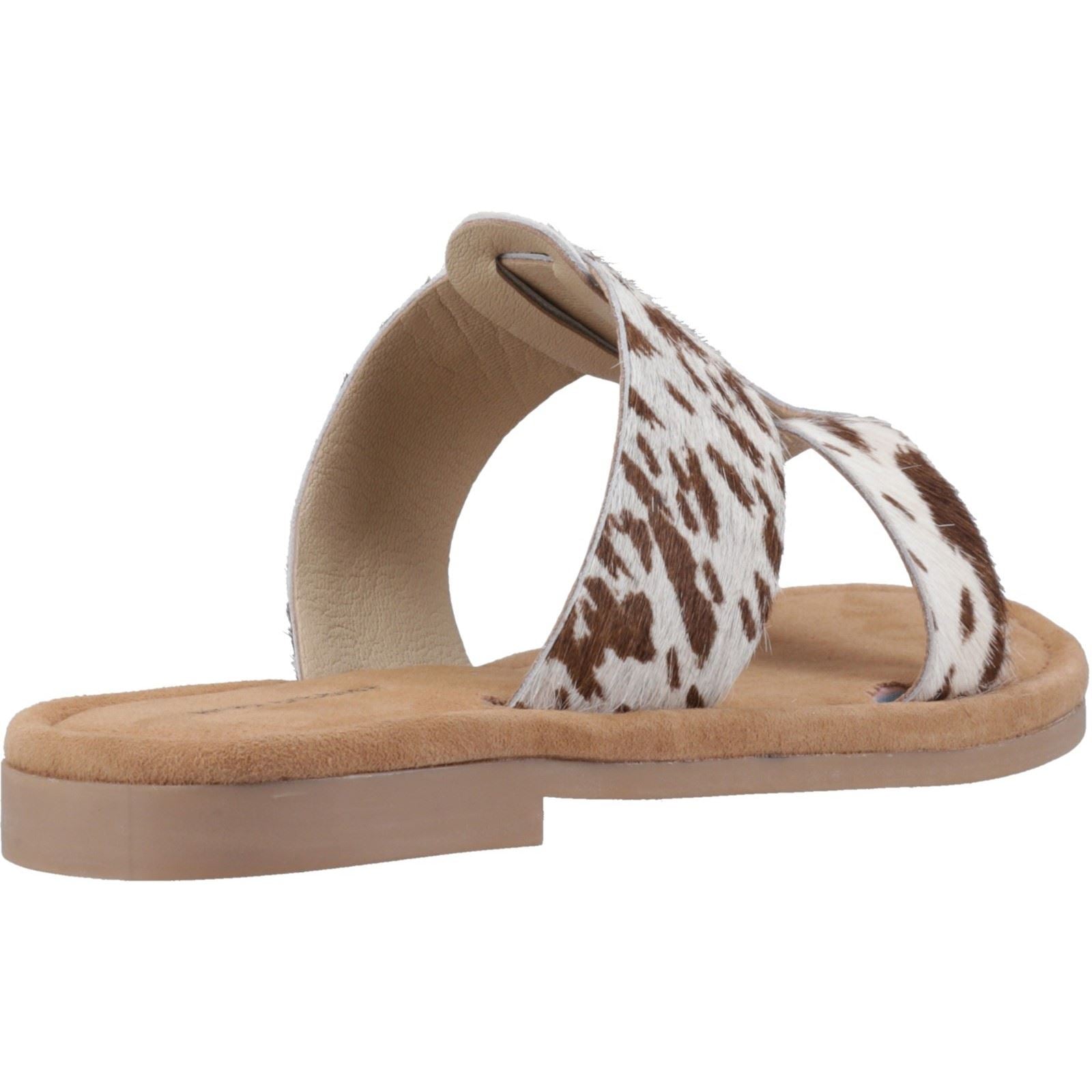 Hush Puppies Helen Slide Sandales De Vache Pour Femmes En Cuir