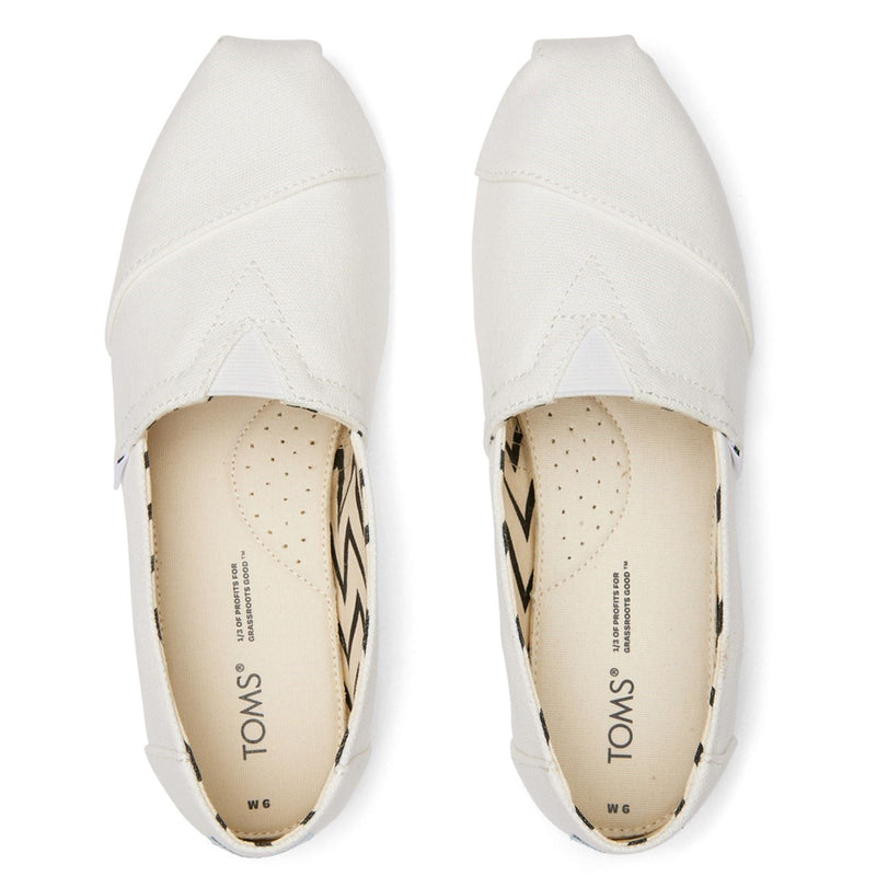 TOMS Alpargata Espadrilles Blanches Pour Femmes En 100% Coton