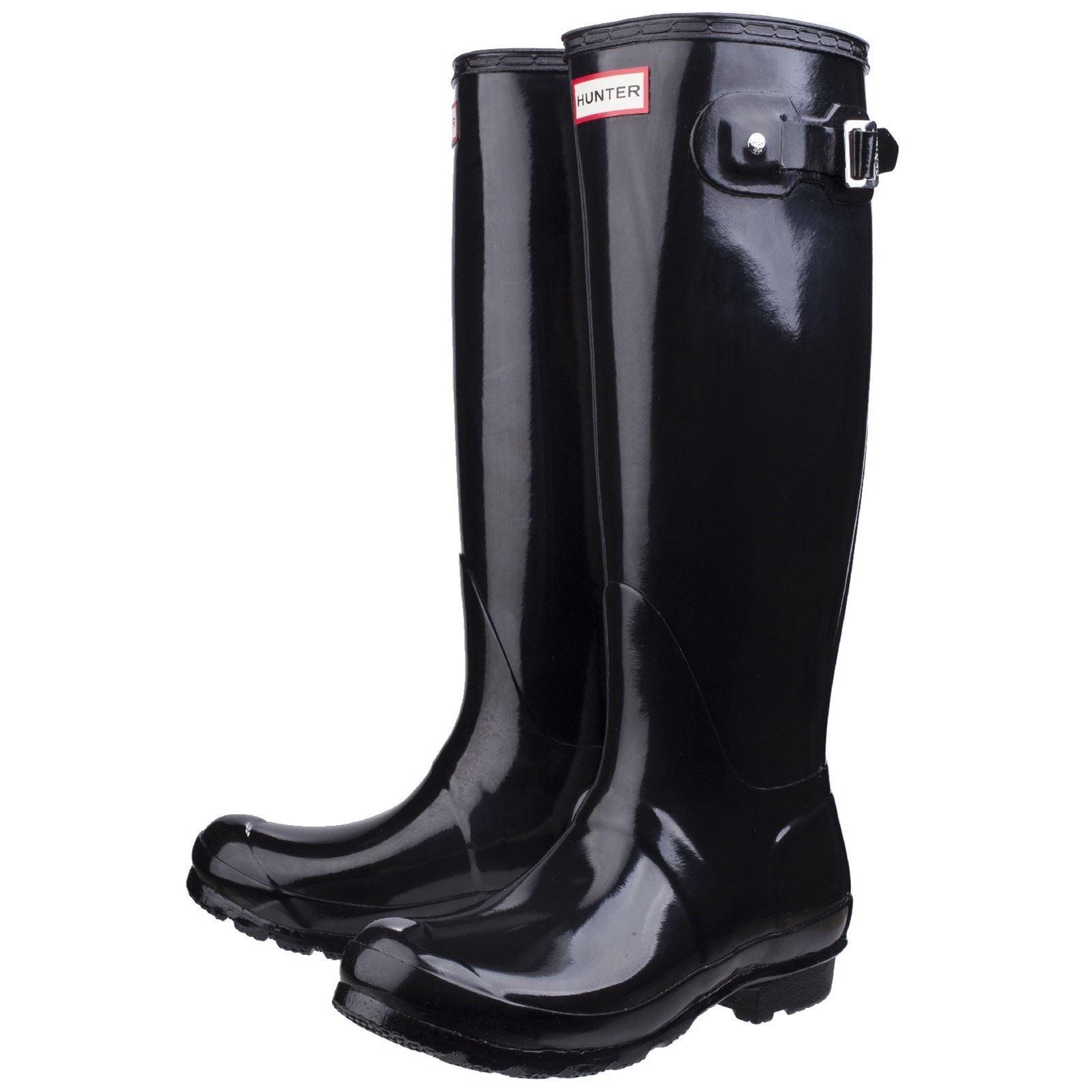 Hunter Original Tall Gloss Bottes En Caoutchouc Pour Femmes, Noires