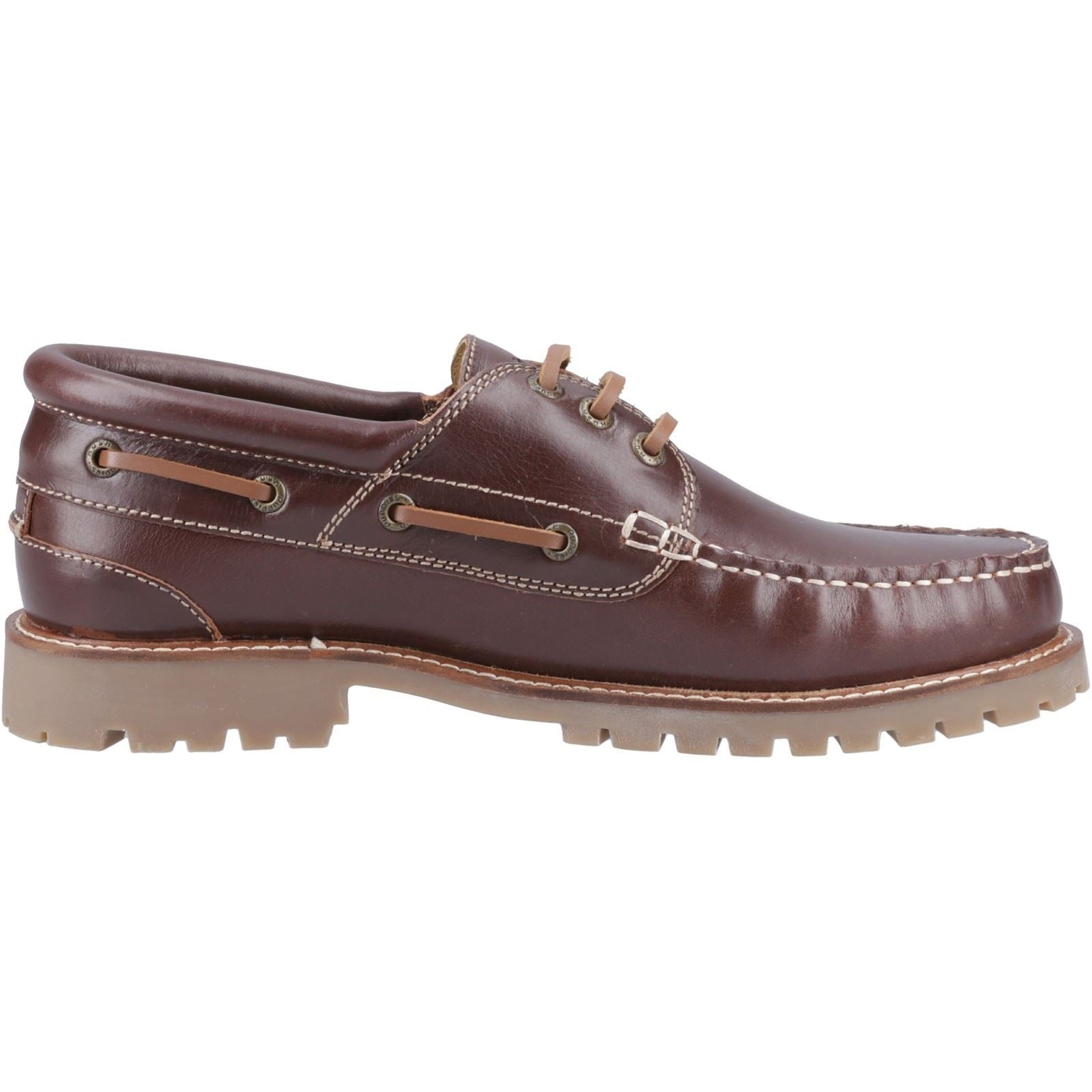 Hush Puppies Weston Chaussures Bateau Pour Homme En Cuir Marron