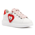 Karl Lagerfeld Kapri Valentine Pendant Baskets Blanches En Cuir Pour Femmes