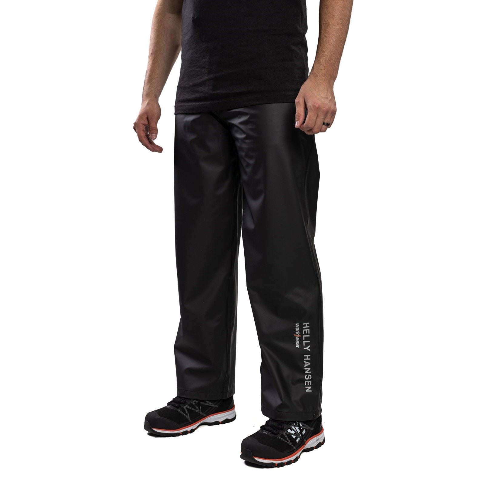 Helly Hansen Workwear Voss Pantalons De Pluie Noirs En Polyester Unisexe Pour Adultes