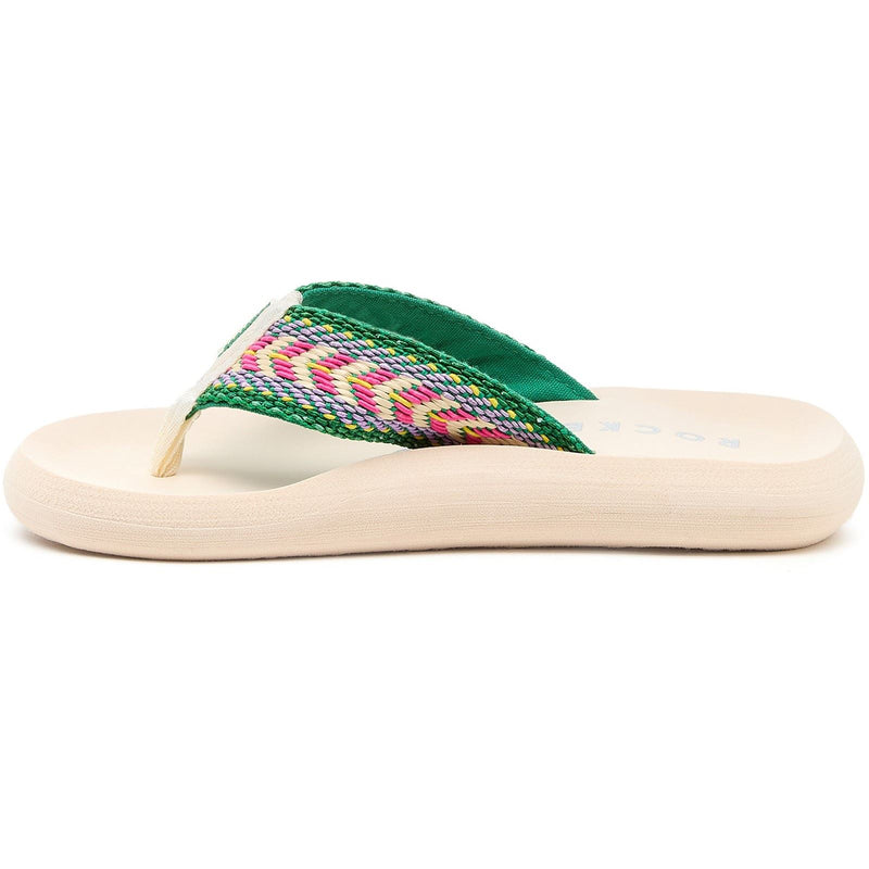 Rocket Dog Spotlight Madison Sandales Pour Femmes En Coton Vert/Multicolore