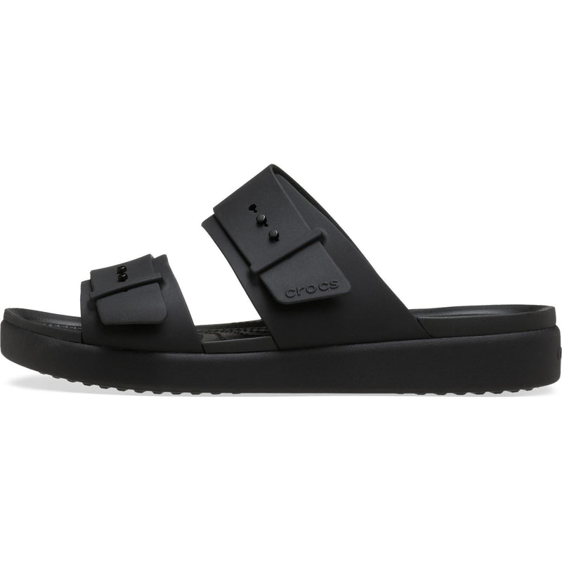 Crocs Brooklyn Buckle Sandales Noires Pour Femmes