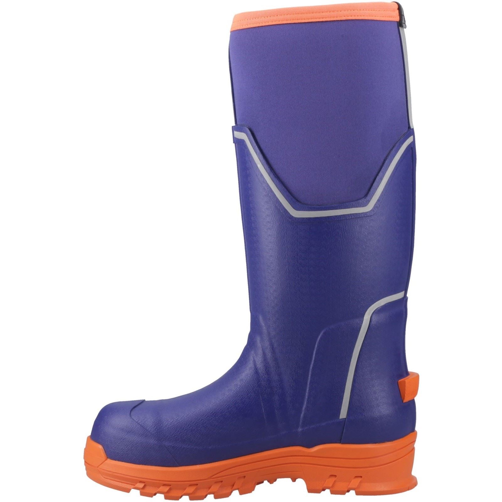 Muck Boots Grit S5 Bottes En Caoutchouc Pour Femmes Bleues/Oranges