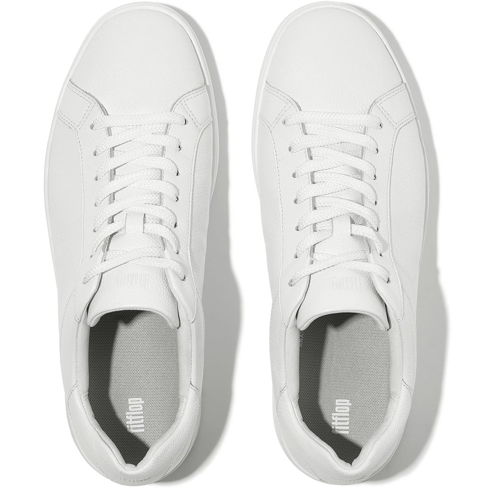 Fitflop Rally II Baskets Urbaines Blanches En Cuir Pour Hommes