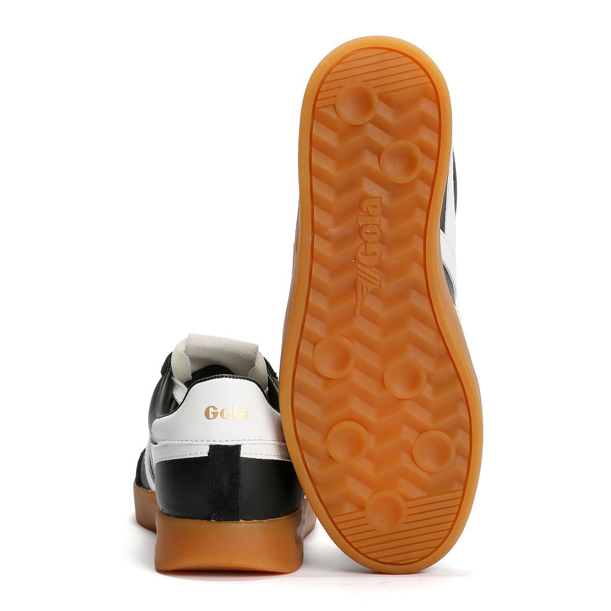 Gola Cyclone Baskets Noires En Cuir Pour Femmes