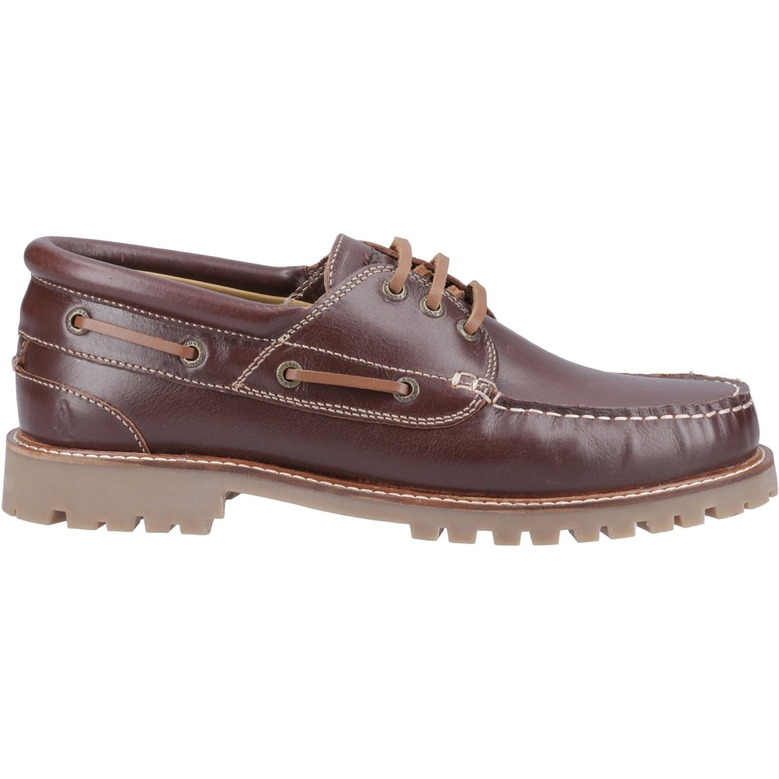 Hush Puppies Weston Chaussures Bateau Pour Homme En Cuir Marron