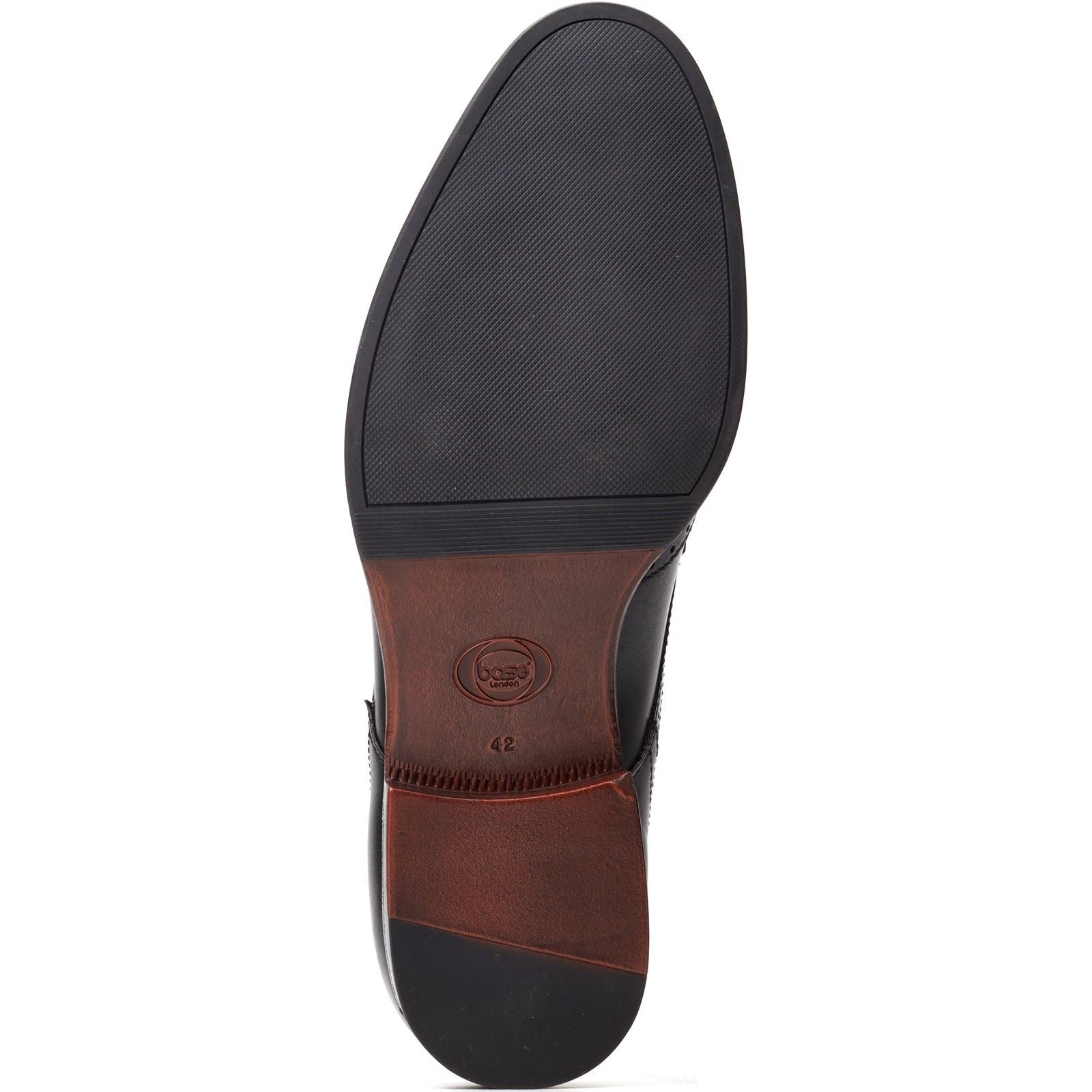 Base London Bell Chaussures Derby En Cuir Noir Pour Hommes