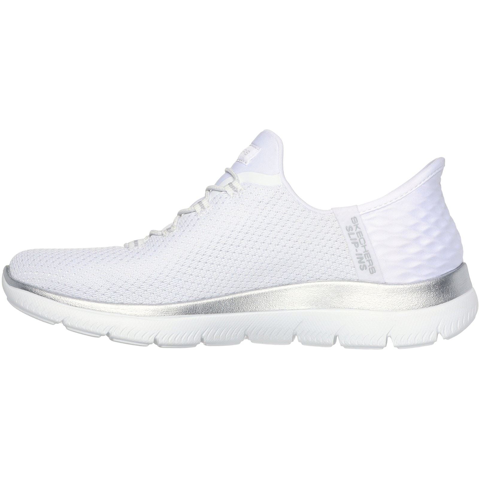 Skechers Summits Diamond Dream Sneakers En Textile Blanc/Argent Pour Femme