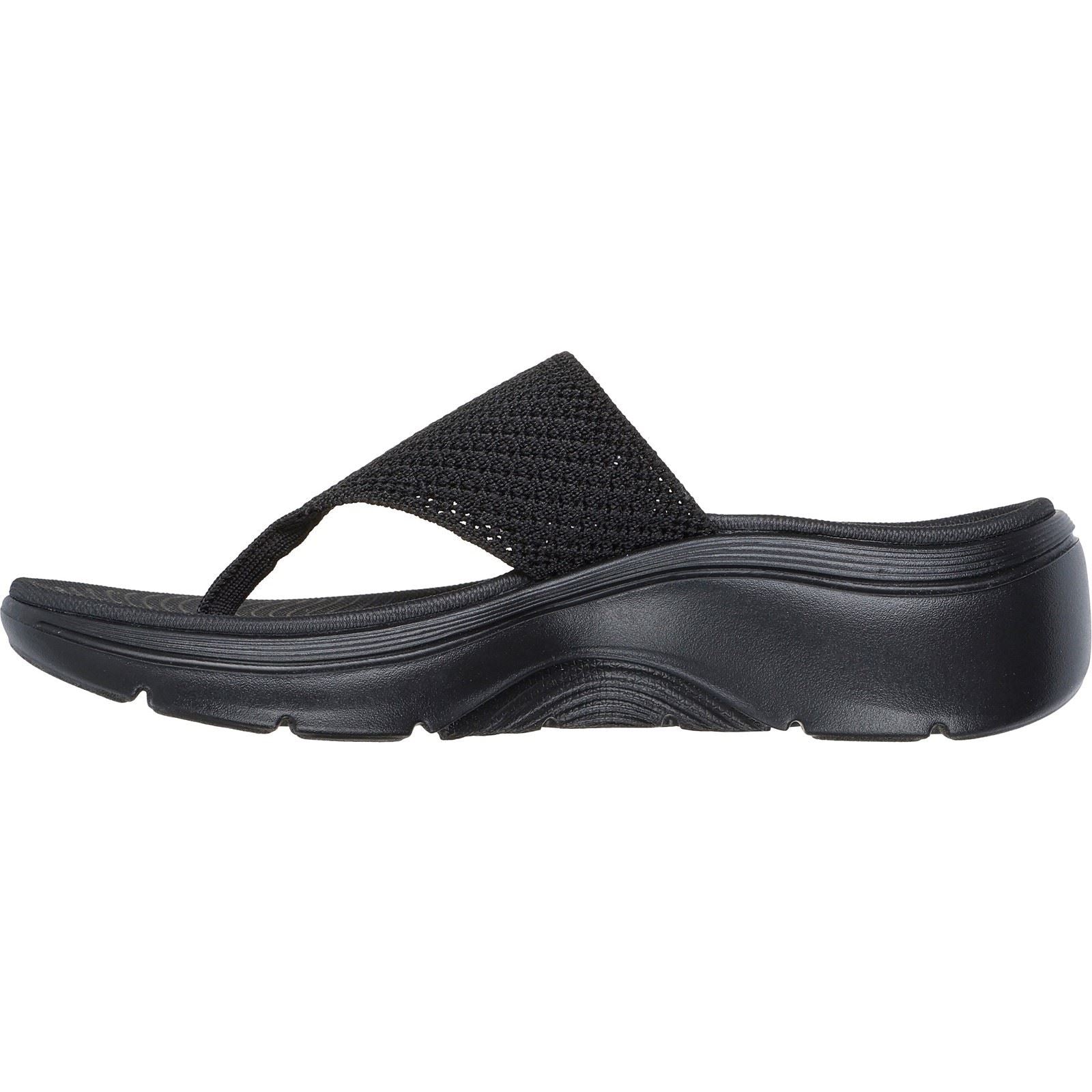 Skechers Go Walk Arch Fit 2.0 Sandales Noires Pour Femmes En Polyester