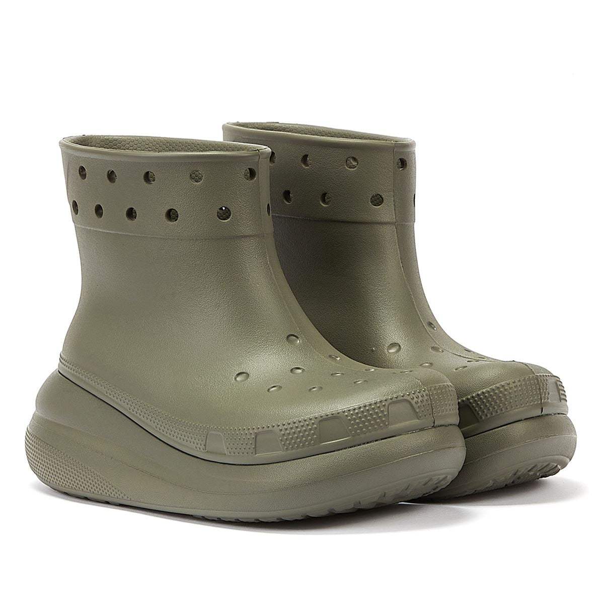 Crocs Bottes Classiques Pour Femmes En Cuir D'olive