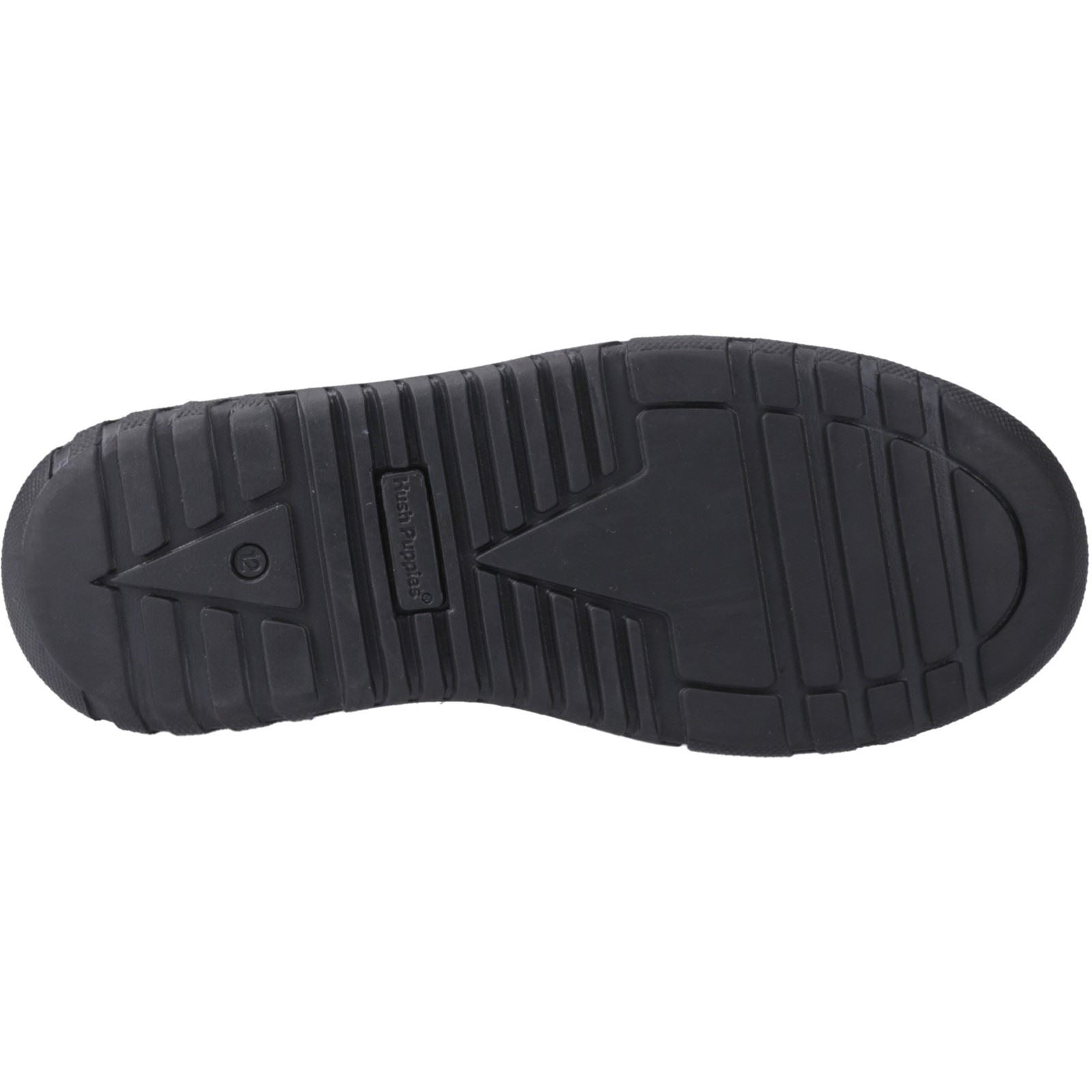 Hush Puppies Sergio Chaussures Noires Pour Garçons En Cuir
