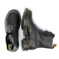 Dr. Martens 1460 Pascal Front Zip Bottes Noires En Cuir Pour Femmes