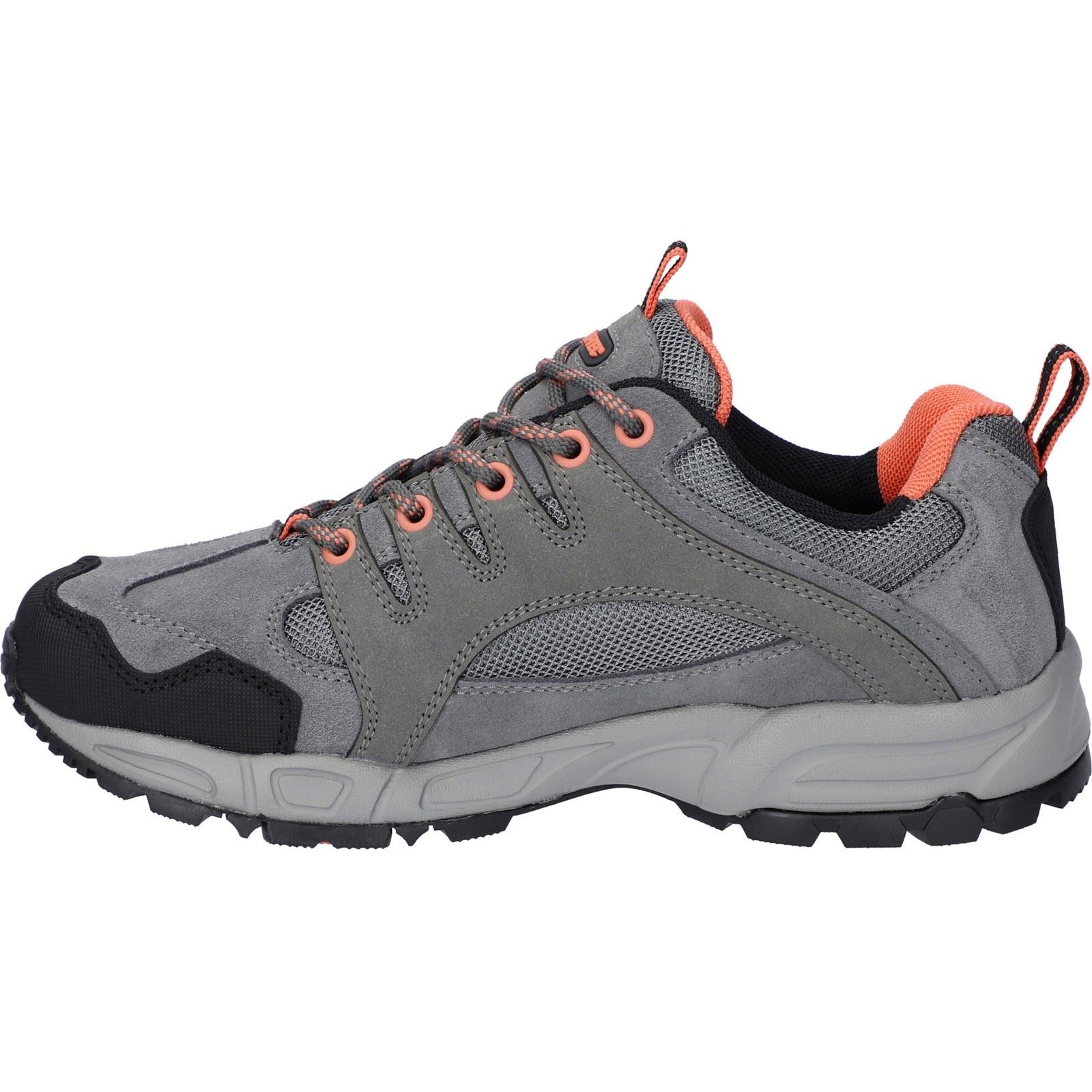 Hi-Tec Auckland Lite Bottes De Randonnée En Cuir Pour Femme En Acier/corail/gris Frais