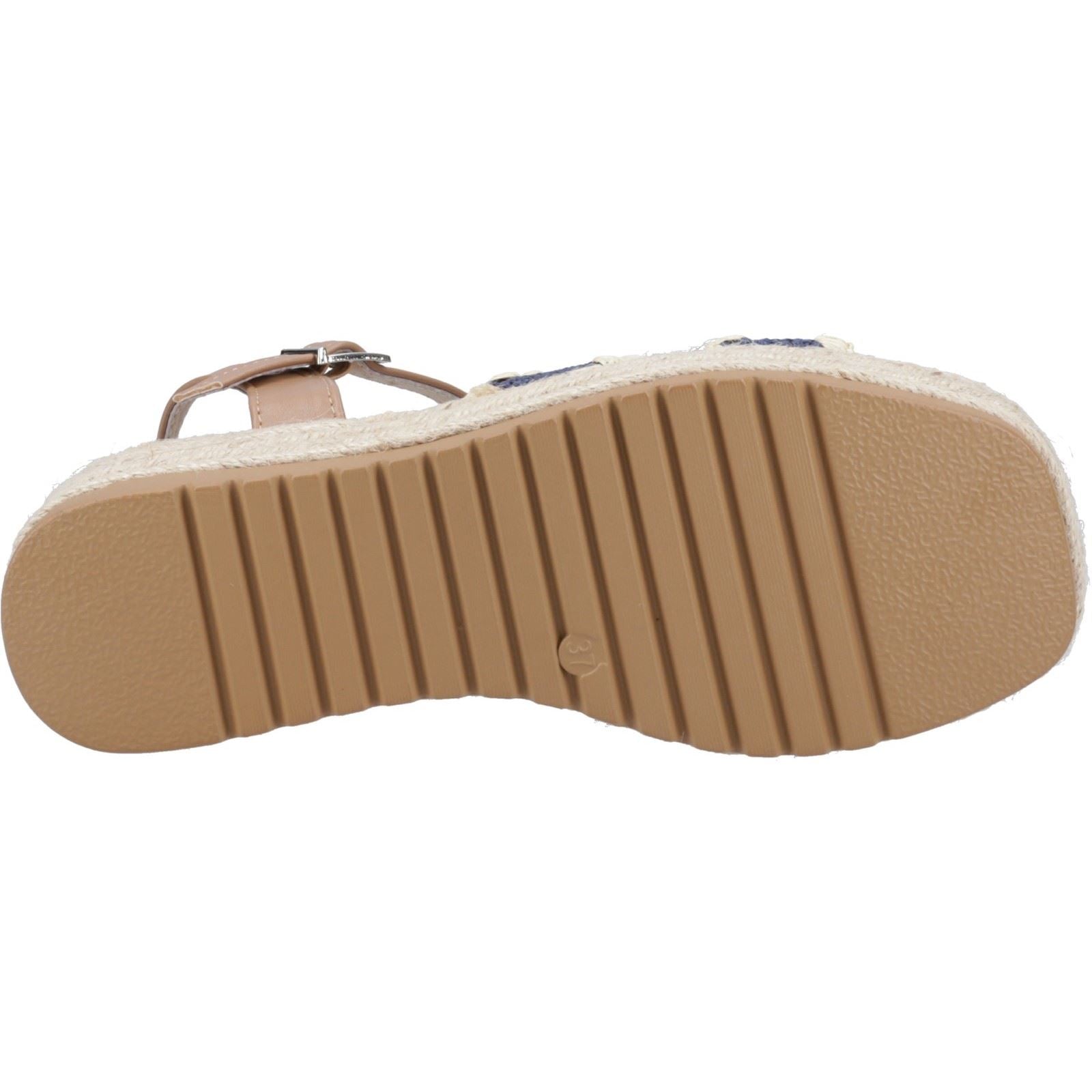 Hush Puppies Jemma Espadrille Sandales Pour Femmes En Polyuréthane Bleu Marine