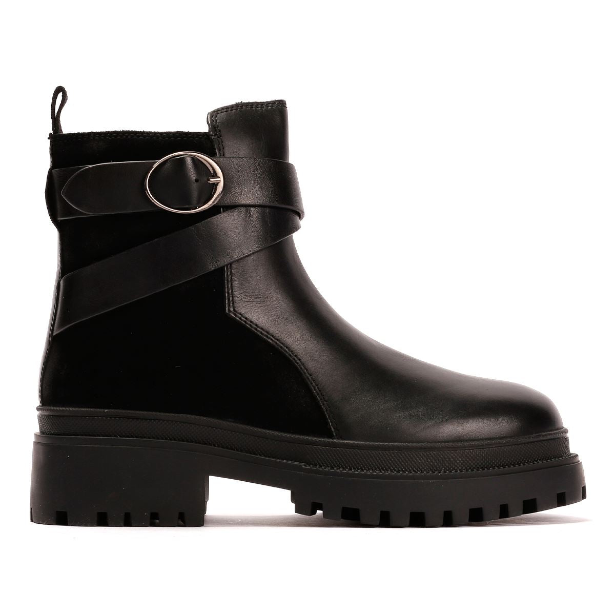 Osprey London The Boston Bottes Noires En Cuir Pour Femmes