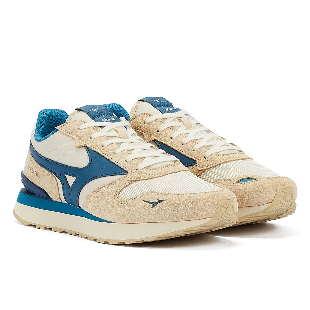 Mizuno MIZUNO RB87 Baskets En Daim Bleu/Beige