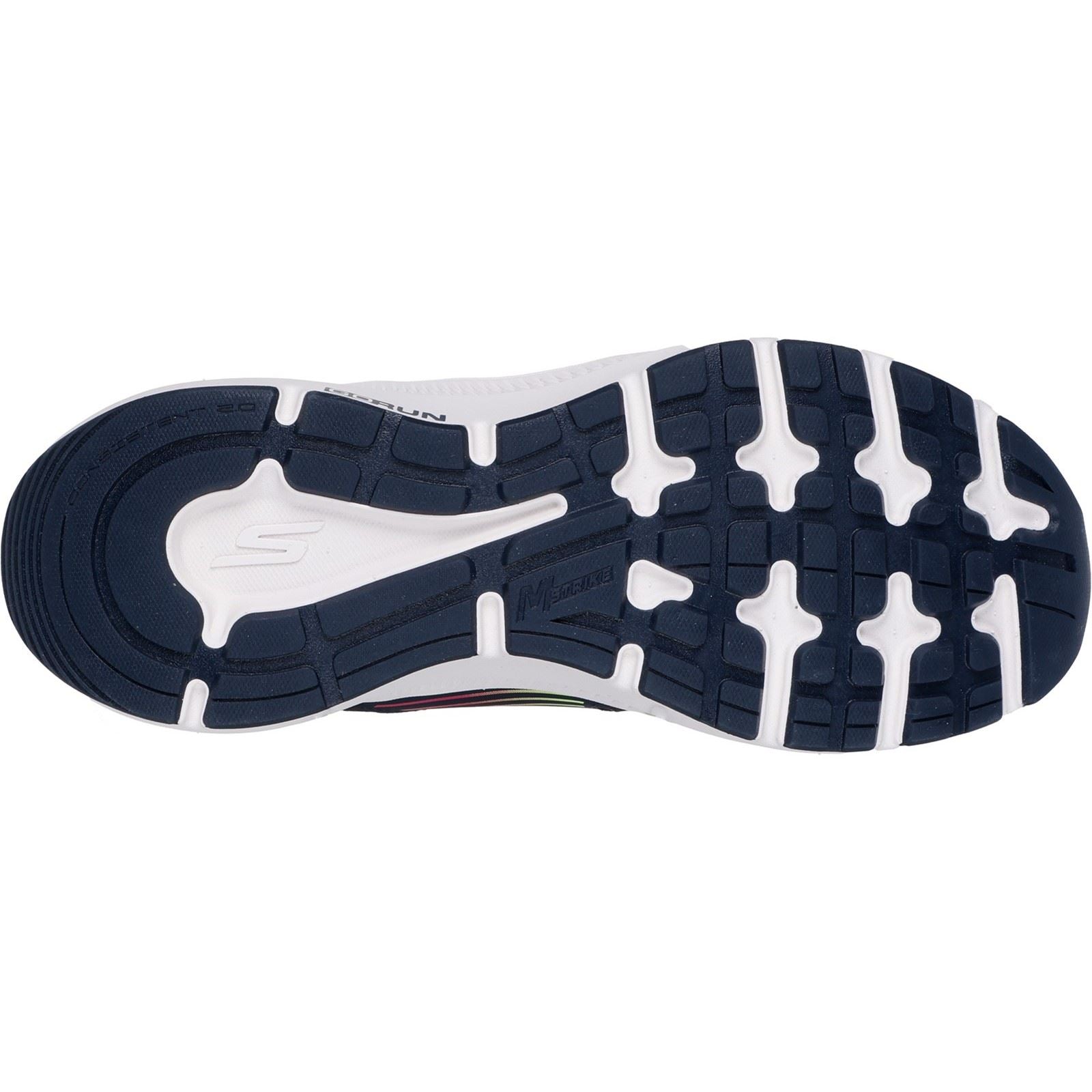 Skechers GO RUN Consistent 2.0 Advantage Baskets En Cuir Pour Femmes, Bleu Marine/Multicolore