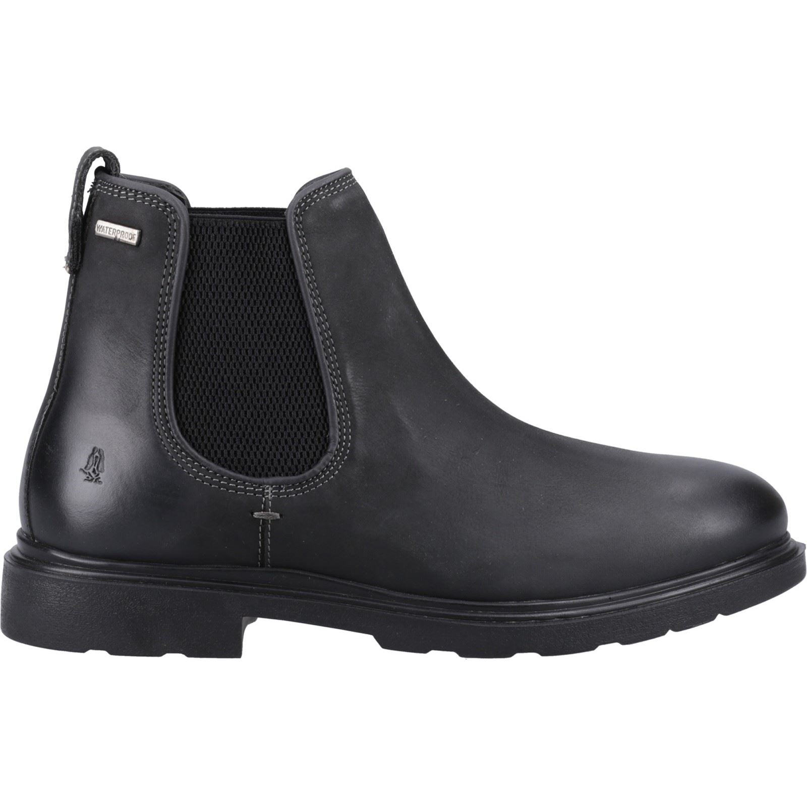 Hush Puppies Preston Chelsea Bottes Noires En Cuir Pour Hommes