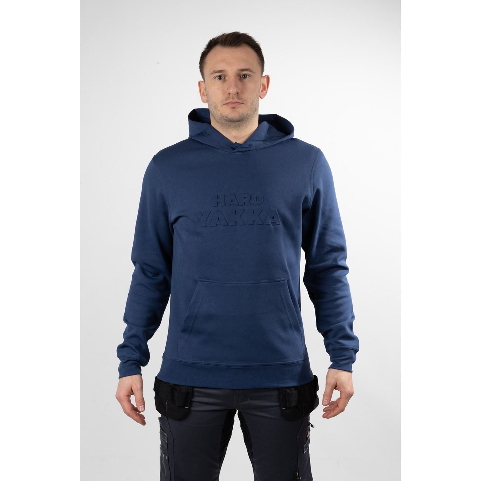 Hard Yakka Embossed Pullover Sweat À Capuche Pour Homme En Coton Violet