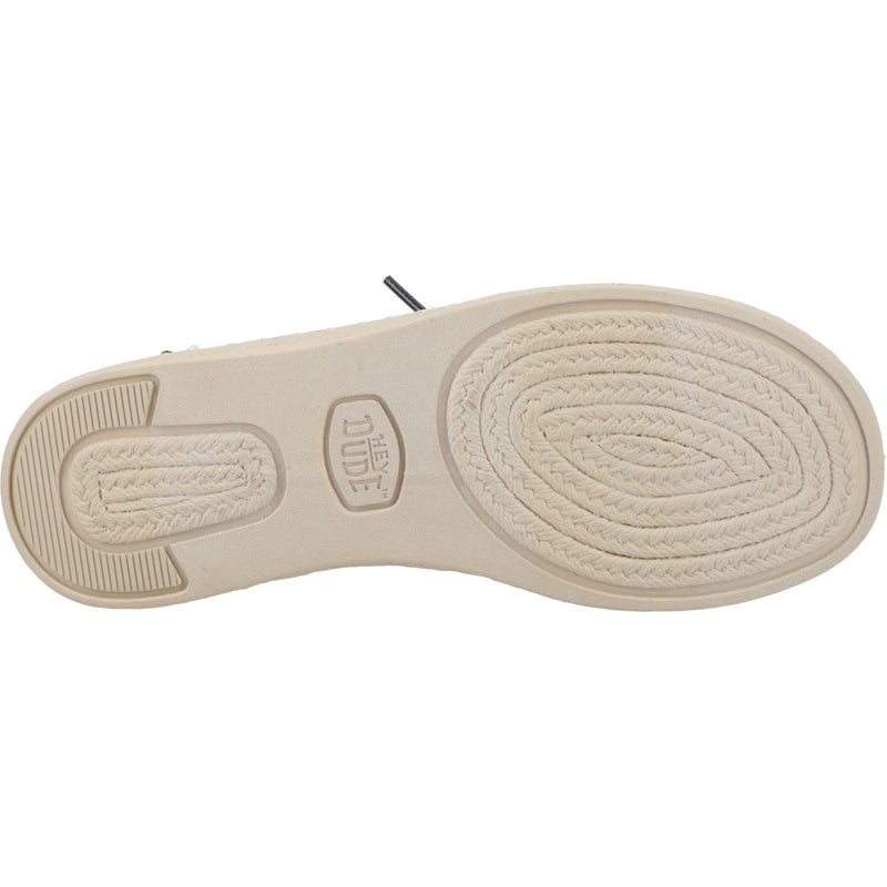 HEYDUDE Wendy Espadrille Retro Palm Espadrilles En Coton Mélangé Pour Femme En Vert Céladon/Blanc