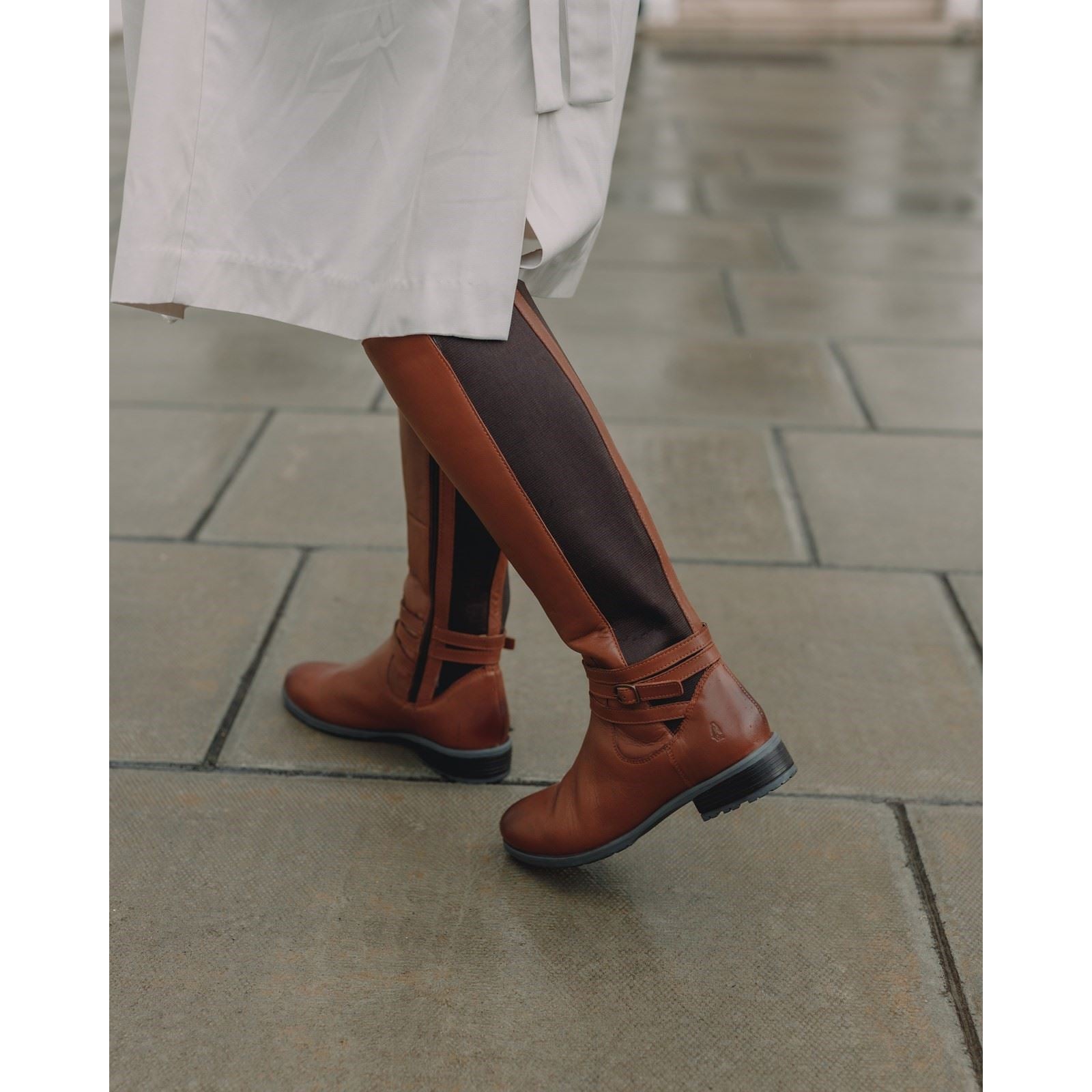 Hush Puppies Vanessa Bottes À Talons Hauts En Cuir Pour Femme En Couleur Tan