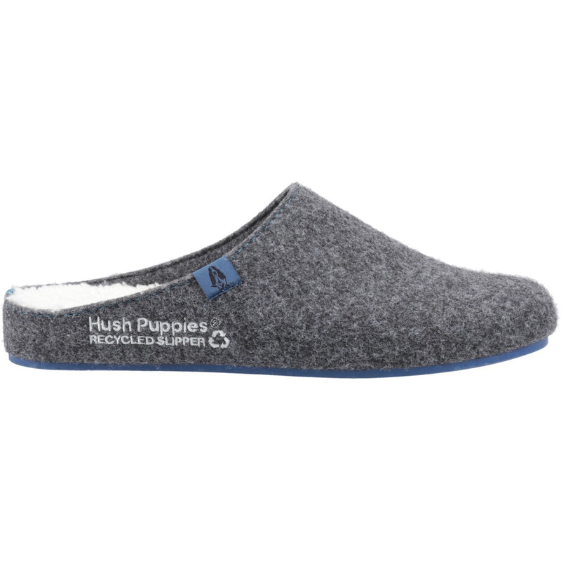 Hush Puppies The Good Slipper 90% Recyclé Rpet Polyester Chaussons Hommes En Gris Foncé