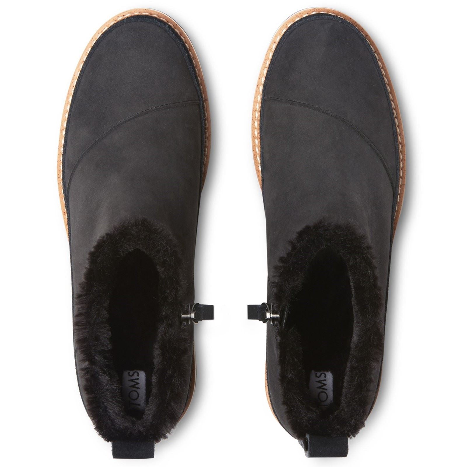 TOMS Marlo Bottes En Cuir Noires Pour Femmes