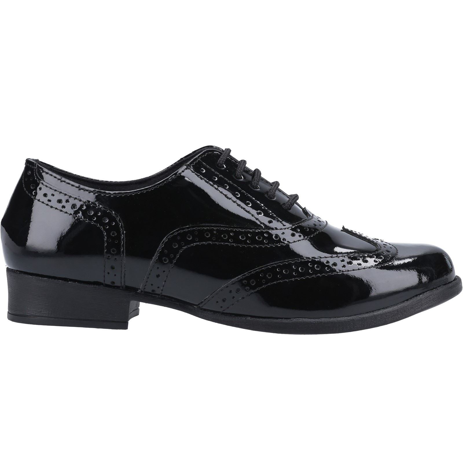Hush Puppies Kada Chaussures Noires Pour Femmes En Cuir Vernies
