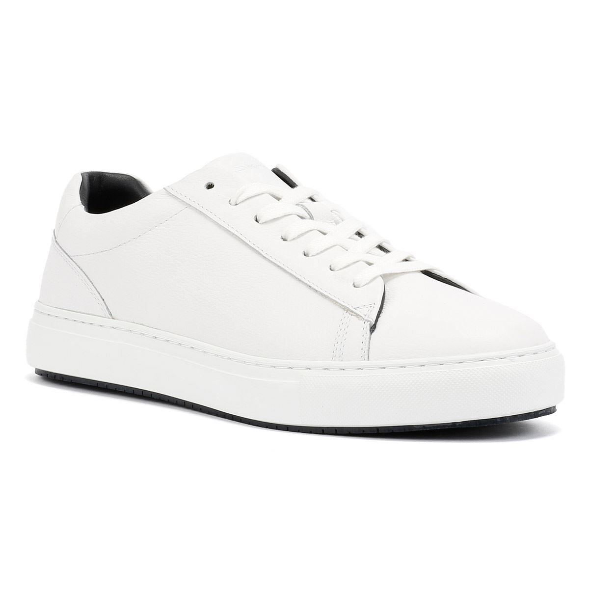 Ben Sherman Ace Cupsole Baskets Blanches En Cuir Pour Hommes