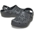 Crocs Classic Floral Cut Out Sabots De Plage Noirs En Thermoplastique