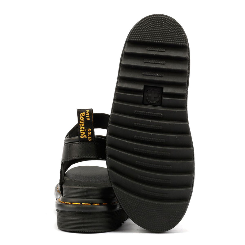 Dr. Martens Blaire Athena Sandales Noires Pour Femmes En Cuir