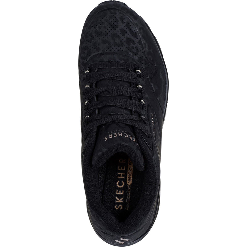 Skechers Uno Kat-Neato Baskets Noires Pour Femmes En Matière Synthétique