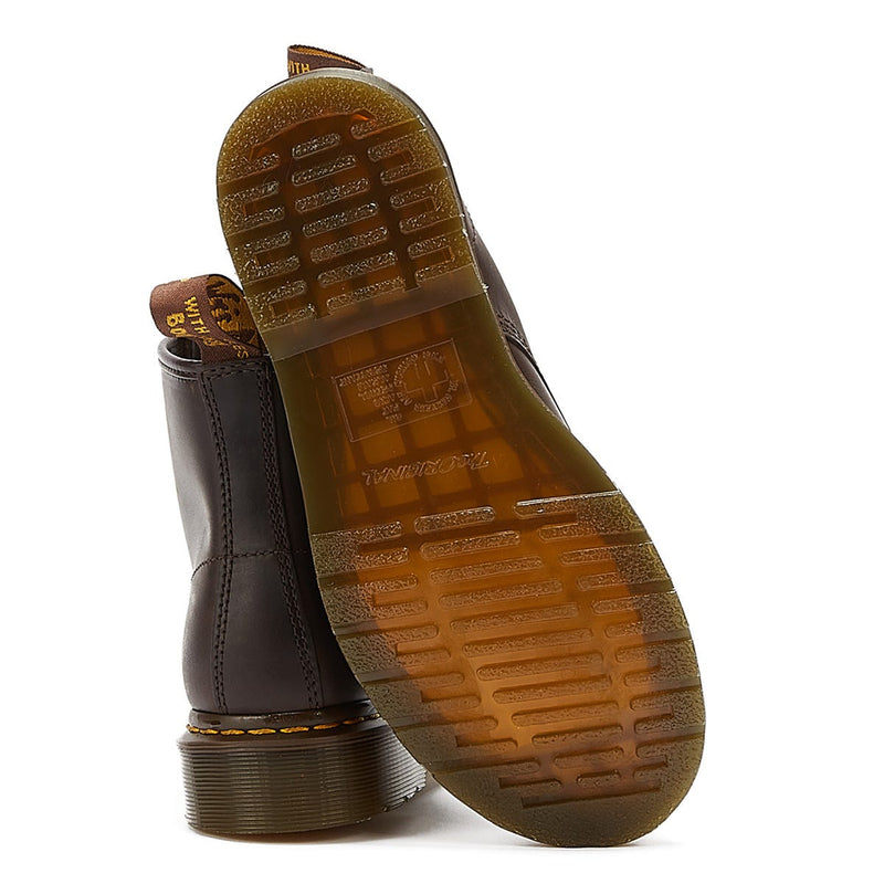 Dr. Martens 101 YS Crazy Horse Bottes marron foncé