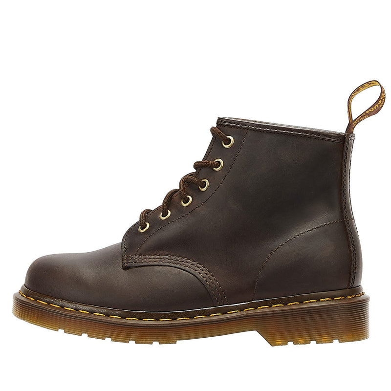Dr. Martens 101 YS Crazy Horse Bottes marron foncé