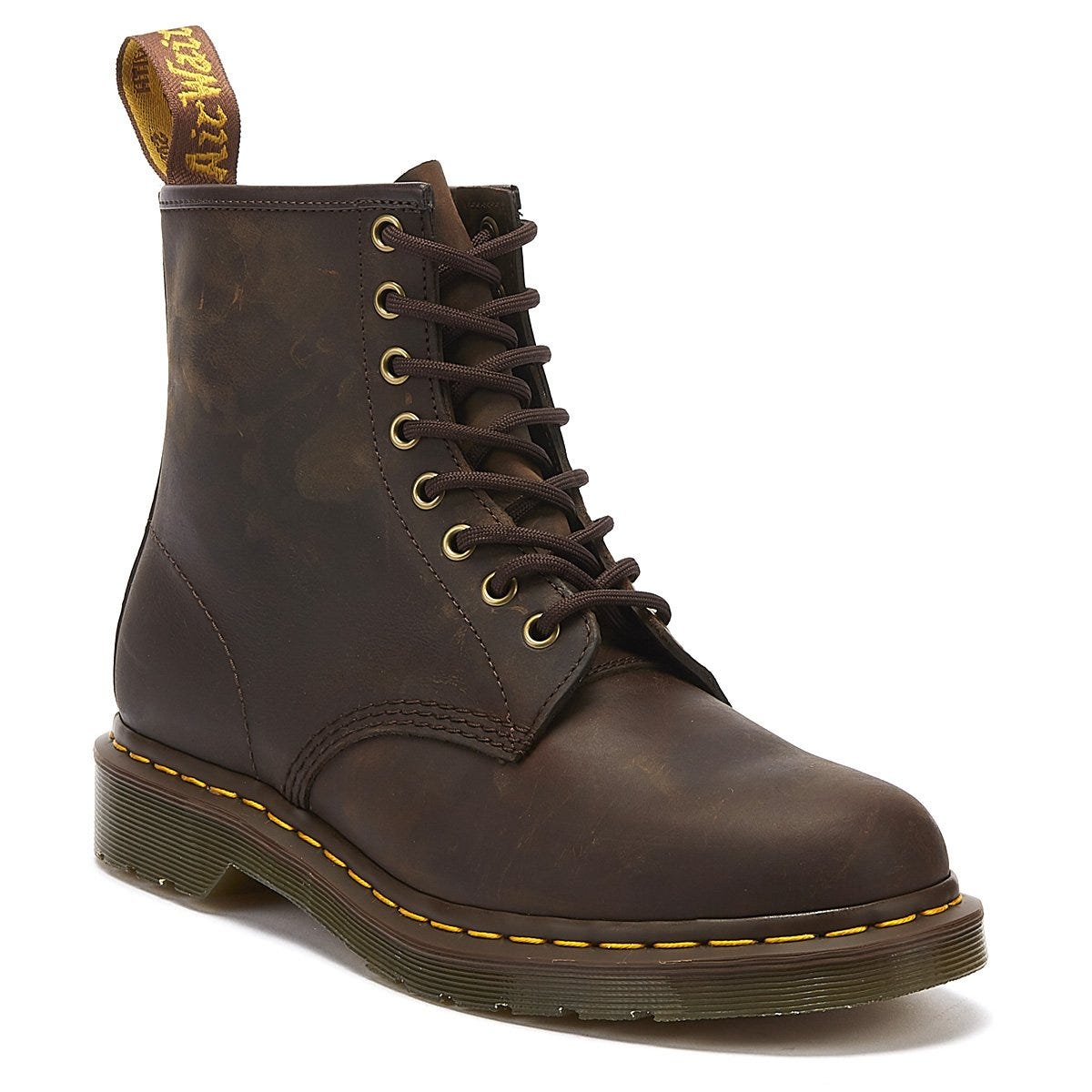 Dr. Martens 1460 Crazy Horse Homme Gaucho Brun Cuir Bottes