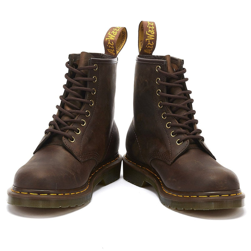 Dr. Martens 1460 Crazy Horse Femme Gaucho Brun Leather Bottes