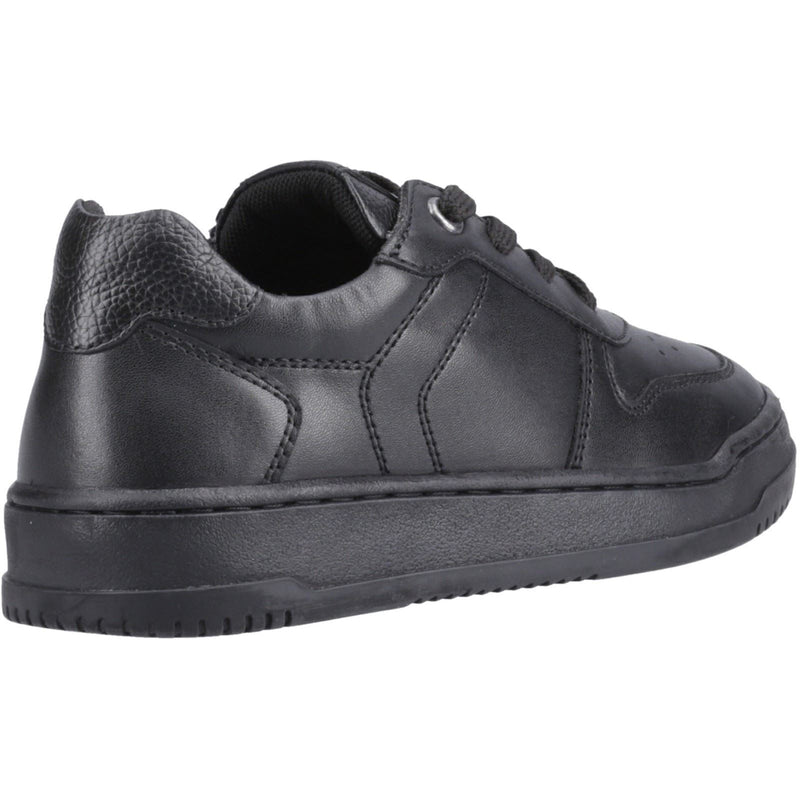 Hush Puppies Dougie Baskets Noires En Cuir Pour Garçons